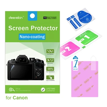 Deerekin HD Nano kaplama Ekran Koruyucu w/ Üst LCD Koruma Filmi Canon EOS 70D 80D 90D dijital kamera