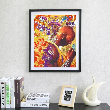 PORTRE 5D Elmas Boyama Kobe Bryant Hatıra Hediyeler DIY Elmas Nakış Kısmi Matkap Çapraz Dikiş El Sanatları Ev Dekorasyon