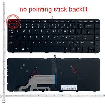 Arkadan aydınlatmalı laptop klavye hp Probook X61 ABD İngilizce Arkadan Aydınlatmalı Çerçeveli Klavye 826368-001 siyah