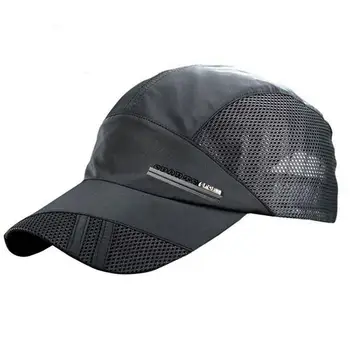 Moda Erkek Yaz Açık Spor beyzbol şapkası Koşu vizör kapağı Sıcak Popüler Yeni Serin Hızlı Kuru file şapka 6 Renkler