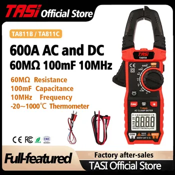 TASI TA811 Serisi Dijital Kelepçe Metre AC DC Multimetre Sıcaklık Yüksek Hassasiyetli Kapasite True RMS NCV Ohm Hz Tester