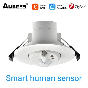 Tuya Akıllı ZigBee Akıllı Tavana monte İnsan Varlığı Sensörü Tuya İnsan Vücudu Hareket Algılama Sensörü
