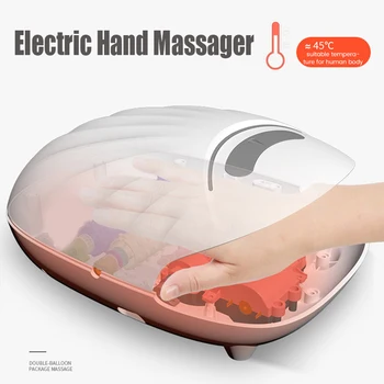 Elektrikli ısıtmalı el masaj aleti güzellik parmak bilek Spa palmiye masaj aleti hava sıkıştırma parmak karpal rulo masaj kız arkadaşı için
