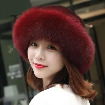 Kadın Faux Kürk Şapka Kürklü Sıcak Kap Faux Fox Kürk Ağız Kış Bereliler moda Earmuffs ısıtıcı Hediyeler Açık Sıcak Gerekir sıcak satış
