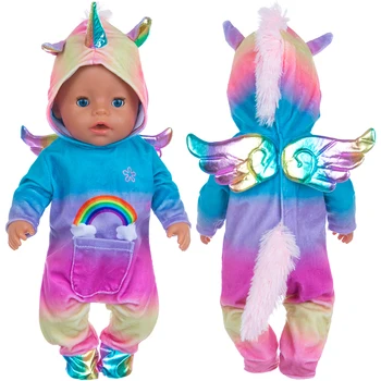 Renkli Midilli Sıcak Takım Elbise oyuncak bebek giysileri İçin Fit 43cm doğan bebek oyuncak bebek giysileri yeniden doğmuş Bebek Aksesuarları