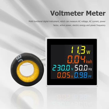 AC50-300V AC250-450V Kare Voltmetre Ampermetre Amper Akım Gerilim Hertz Frekans Enerji Ölçer KWH sinyal ışığı göstergesi