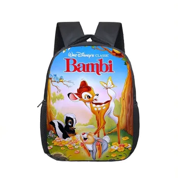 12 inç Disney Bambi Okul Çantaları Anaokulu Çocuk okul sırt çantası Karikatür Kız Erkek Sırt Çantaları Mochila Hediye