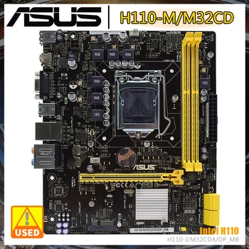 ASUS H110-M / M32CD Anakart LGA1151 Soket DDR3 64GB HDMI MicroATX desteği 6th Nesil CPU Arası H110 Anakart