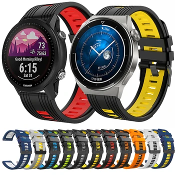 22mm Yedek Kayış Galaxy İzle / HUAWEİ GT / Amazfit GTR GTS Bip / Garmin Bandı Aksesuarları Spor Silikon Watchband Bilezik