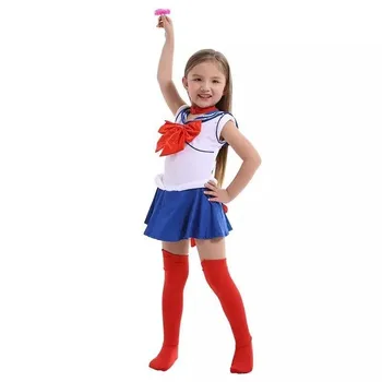 Sıcak Anime Cosplay parti giysileri Set Donanma Elbise Çocuk Kız Fantezi Kostüm Çocuk Giysileri Cadılar Bayramı Performans Giyim