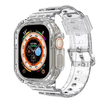 apple Watch için Ultra Bant 49mm 44mm 42mm 38mm 40mm Tampon Durumda Sağlam Bilezik iWatch Serisi 8 7 6 5 4 3 SE kayış+kılıf