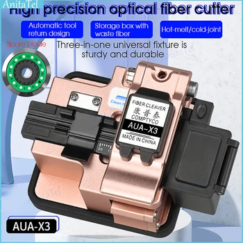 AUA-X3 Fiber Optik cleaver Optik Kablo Kesme Bıçağı FTTT Fiber Bıçak kesici aletler Yüksek Hassasiyetli Cleavers 24 yüzey bıçak
