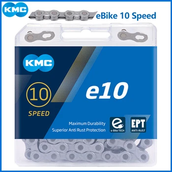 KMC E-Bıke E10 Zincirleri BOSCH 10 Hız Zinciri Elektrikli Spor Bisiklet sistemleri Anti-Pas Aşınmaya Dayanıklı Bisiklet Parçaları 136L