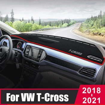 Volkswagen VW T-ÇAPRAZ T ÇAPRAZ 2018 2019 2020 2021 Araba Dashboard Kapak Mat Güneş Gölge Pad Gösterge Paneli Halı Aksesuarları