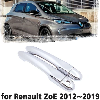 Lüks krom kapı kulp kılıfı trim koruma kapağı Renault Zoe Z. E 2012~2019 Araba aksesuarı sticker 2013 2014 2015 2016