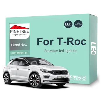 8 Adet Led İç İşık Kiti VW T-ROC İçin A11 2017 2018 2019 2020 TROC T ROC Dome Harita Okuma bagaj lambası Canbus Hiçbir Hata