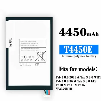 100 % Orijinal Samsung tablet bataryası T4450E Samsung Galaxy Tab 3 8.0 İçin T310 T311 T315 SM-T310 SM-T311 SM-T315 T3110 4450mAh