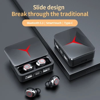 2023 Yeni Bluetooth 5.3 Kablosuz TWS oyun kulaklığı Sürgülü Şarj Durumda HD Çağrı Kulakiçi Su Geçirmez Stereo Müzik Kulaklık
