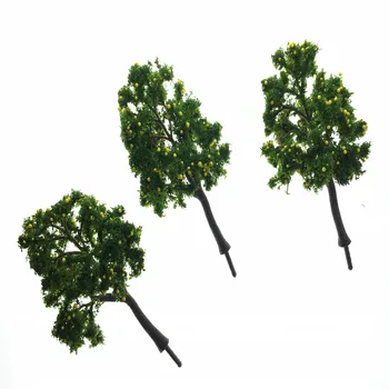 3 Adet / grup 11 cm Modeli Meyve Ağaçları Plastik Modeli Peyzaj Mimari Tren Düzeni Bahçe Sahne Minyatür Oyuncak