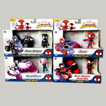 Marvel Örümcek Adam Spidey Örümcek Gwen S Versiyonu Aksiyon Figürleri Bebek Modeli Deformasyon Geri Çekme Spor Araba Çocuk Oyuncakları Süs