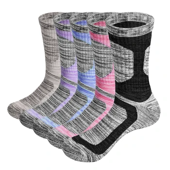 YUEDGE Marka Kadın 36-44 AB( 5 Çift/Paketi)Boyutu Rahat Yastık Pamuk Ekibi Çorap Bayanlar İçin Boot Çorap Yürüyüş bu 