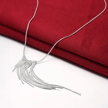 kadınlar düğün Güzel kolye Güzel moda Zarif gümüş kaplama charm kolye zinciri güzel Kolye takı JSHN026
