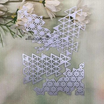 Üçgen düzensiz dekorasyon Metal Kesme Ölür Şablonlar için Kalıp Kesim DIY Scrapbooking Albümü Kağıt Kartı Kabartma
