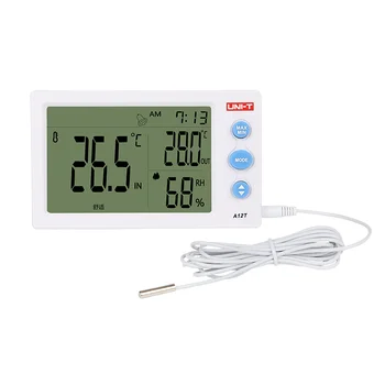 UNI-T A12T A13T Dijital LCD Termometre Higrometre Sıcaklık Nem Ölçer çalar saat Hava Kapalı Açık Enstrüman