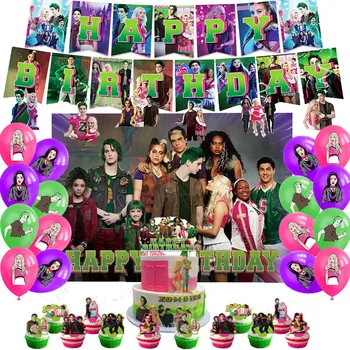 Disney Zombi Lise Doğum Günü Partisi Dekorasyon Zed Addison Balon Sınıf Arkadaşı Parti Yüksek Çözünürlük ile Çocuk Oyuncakları