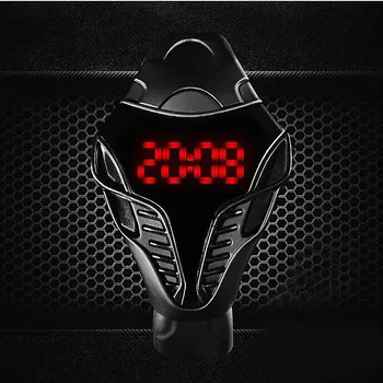 Cobra izle Wlectronic izle moda spor bilezik dijital saat kauçuk kayış LED ekran saati