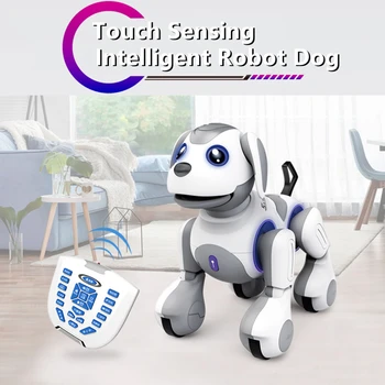 Kızılötesi Işın Dokunmatik Algılama Akıllı Programlama Robot Köpek Ses Kontrolü Etkileşim Devriye Modu Çok Biyonik Eylem Çocuk RC Oyuncak