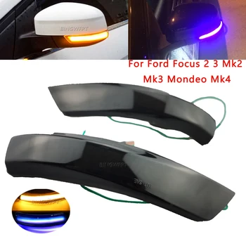 Yüksek Kaliteli Ford Focus 2 İçin MK2 2008-2011 Odak 3 MK3 / MK3.5 2011-2018 Hatchback Siyah LED Dinamik Dönüş sinyal ışığı