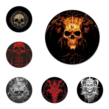 Şeytani Korkunç Kafatası Rozeti Broş Pin giysi aksesuarları Sırt Çantası Dekorasyon hediye