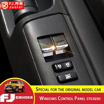 Toyota FJ Cruiser için Windows Kontrol Paneli Çıkartmalar Pencere Kaldırma Anahtarı Süslemeleri ABS İç Modifikasyon Aksesuarları