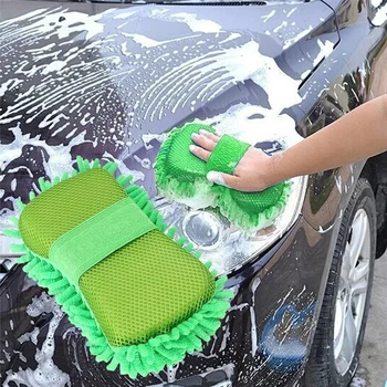 Ultra İnce Fiber Şönil Anthozoan Araba yıkama eldivenleri Mikrofiber Araba ve Motosiklet Yıkama Malzemeleri Araba Bakım Fırçaları Temizleme Aracı