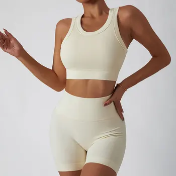 Dikişsiz Yoga Spor Giyim Kadın Egzersiz Kadın Şort İçin Spor Kıyafeti Spor Giyim Kadın Takım Elbise Eşofman Yoga Set Set Set 