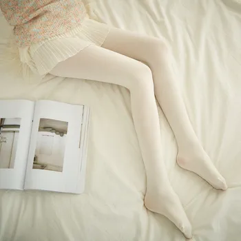 Japon Tarzı Tatlı Külotlu Kadın Lolita Beyaz Kawaii Tayt Kız Naylon Çorap Bale Dans Moda Tayt Medias