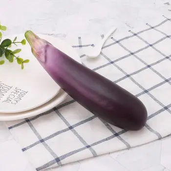 Gerçekçi Yapay Patlıcan Simülasyon Sahte Sebze Fotoğraf Sahne Ev Mutfak Dekorasyon Çocuklar Öğretim Oyuncak