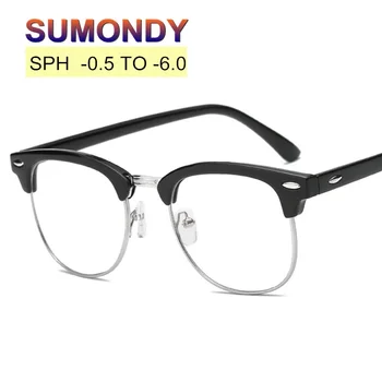SUMONDY SPH-0.5-1-4.5-5-5.5-6 Reçete Gözlük Miyopi Kadın Erkek Anti-radyasyon Gözlük Miyop UF28