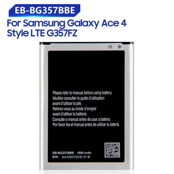 Yedek Pil Samsung Ace 4 GALAXY Ace Stil LTE SM-G357FZ G357 NFC ile şarj edilebilir pil EB-BG357BBE 1900mAh