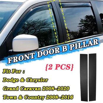 2x Araba Yan Ön Kapı B Pillar Pencere Trim Bant Kapak Chrysler Town Country Dodge Grand Karavan İçin 5020665AB 5020665AA