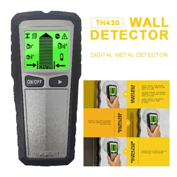 Yeni TH430 Duvar Dedektörü Dijital Metal Dedektörü LCD Ekran Hızlı Dayanıklı Saplama Ahşap Tel Dedektörü Elektronik Tespit Aracı