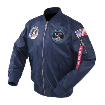 Sonbahar Apollo İnce 100th UZAY MEKİĞİ MİSYON MA1 Bombacı Hiphop ABD Hava Kuvvetleri Pilot Uçuş Kore kolej ceketi Erkekler İçin