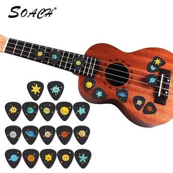 SOACH 10 adet / grup 0.46 mm kalınlığı karikatür Enginliği evren Yıldız gitar seçtikleri desen gitar askısı gitar parçaları Gitar