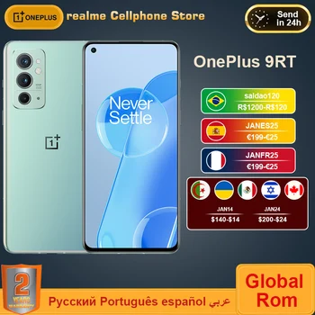 Küresel Rom OnePlus 9RT 5G Smartphone Snapdagon 888 120Hz 6.62 AMOLED 65W Çözgü Şarj 50MP Kamera NFC Cep Telefonu