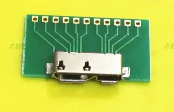 Mikro-B USB 3.0 Mikro B USB3.0 10pin Dişi Soket Yuvası konektörü Kurulu Dağı SMT Tipi PCB ile DIY Kablo için
