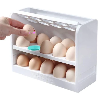 3 Kat Yumurta Depolama Rafı 30 Yumurta Buzdolabı, saklama kutusu Ev Mutfak Aracı Gıda Taze Tutmak