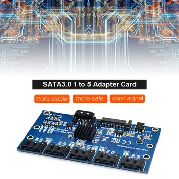 SATA Genişletme Kartı 1 ila 5 Port SATA3. 0 Denetleyici Kartı Anakart 6Gbps Çarpan SATA Bağlantı Noktası Yükseltici Kart Adaptörü HDD için