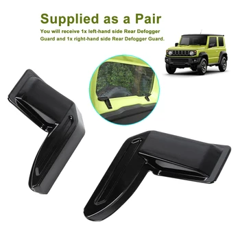 Siyah Karbon Fiber ABS Arka Cam ısıtma teli koruma kapağı Suzuki Jimny Sierra İçin JB64 JB74 2019 2020 Buğu Çözücü Kapak