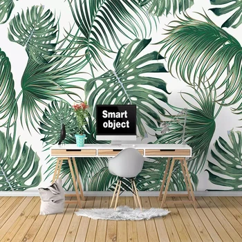 Fotoğraf Duvar Kağıdı 3D Tropikal Yapraklar Muz Yaprağı Duvar Oturma Odası Yatak Odası Modern Ev Dekor duvar kağıdı Duvarlar İçin Papel De Parede
